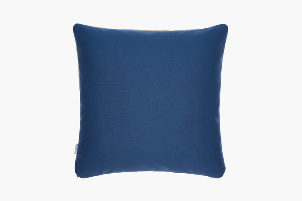 Sitzkissen in blau und beige, strapazierfähiges Kissen aus hochwertigen Stoffen, in 30x60 cm , 70x70 cm und Wunschmaßen